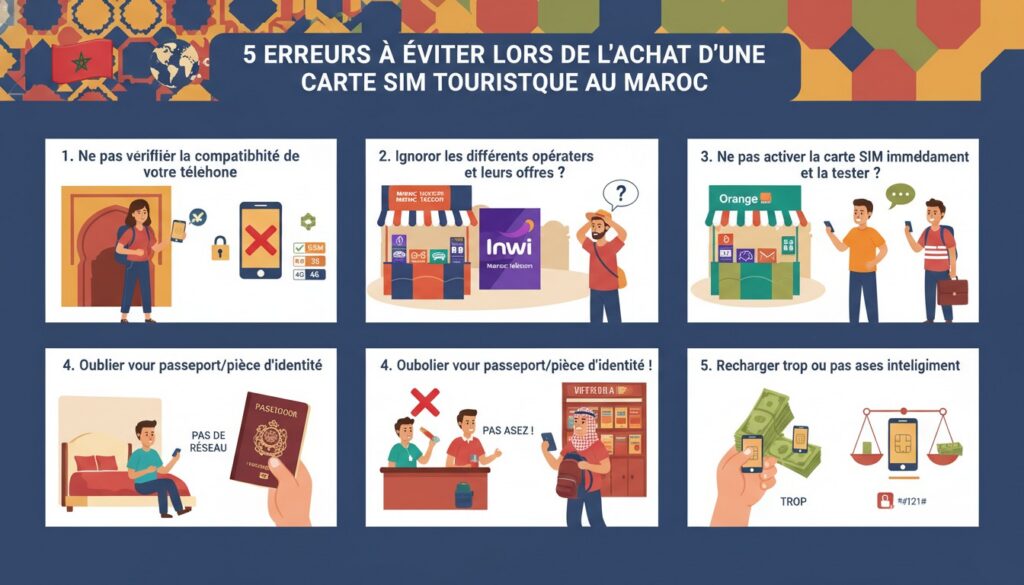 5 erreurs à éviter lors de l’achat d’une carte SIM touristique au Maroc